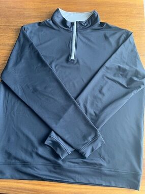 Peter Millar Men's Quarter-Zip Pullover - Black XL